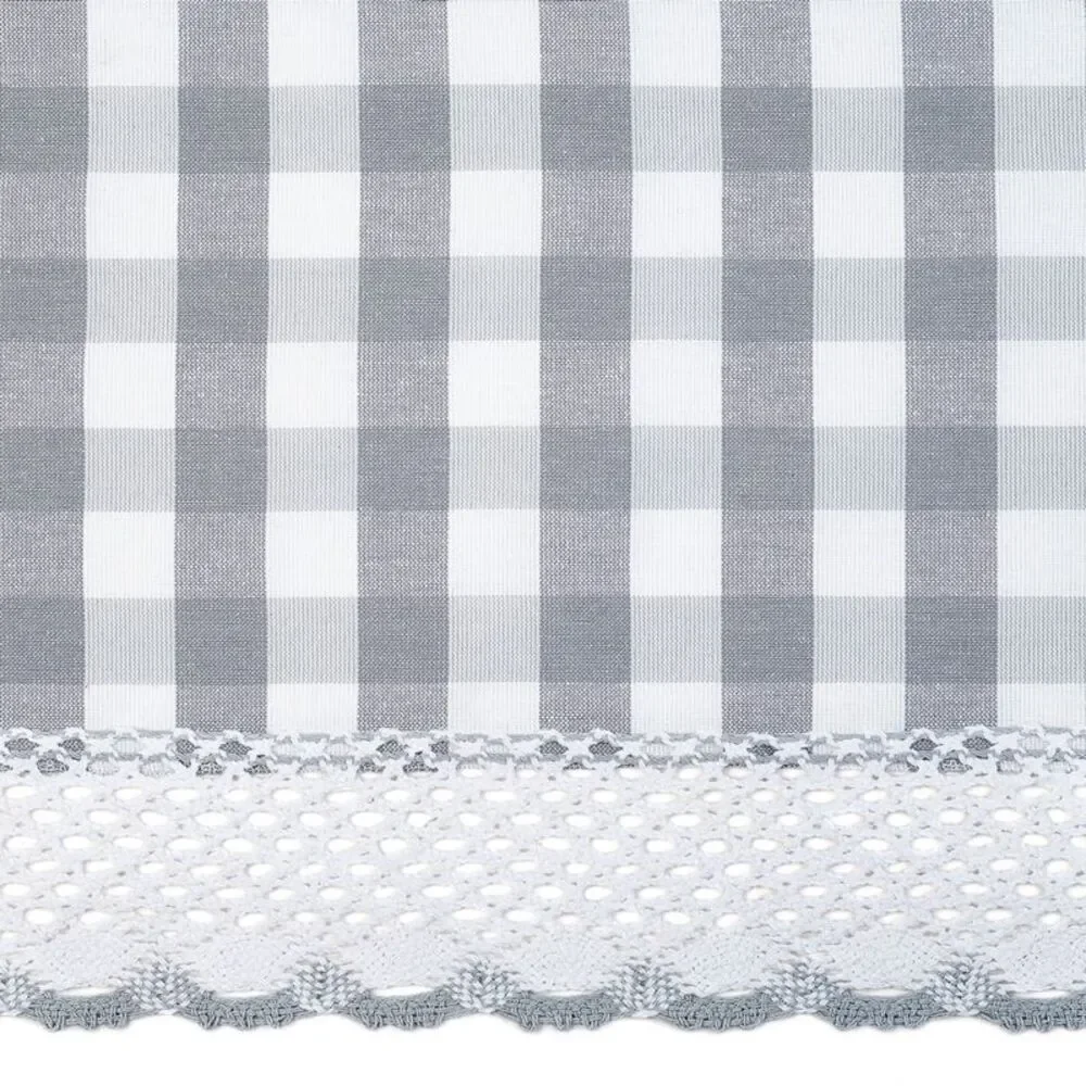 Woven Trends Farmhouse Curtains Kitchen Decor, Buffalo Plaid Gathered Swags,